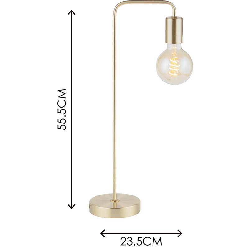 Schlichtes modernes authentisches Design Schreibtischlampe Vintage Industrie Tischlampe Messing matt E27