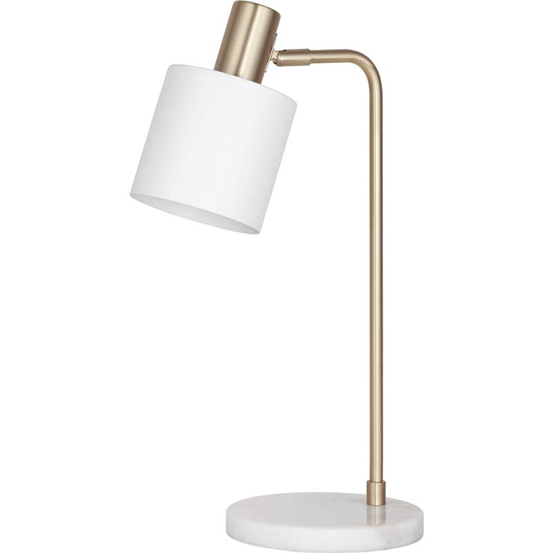 Elegante nordische Authenic Design Tischlampe zum Lesen Mattweiß E27