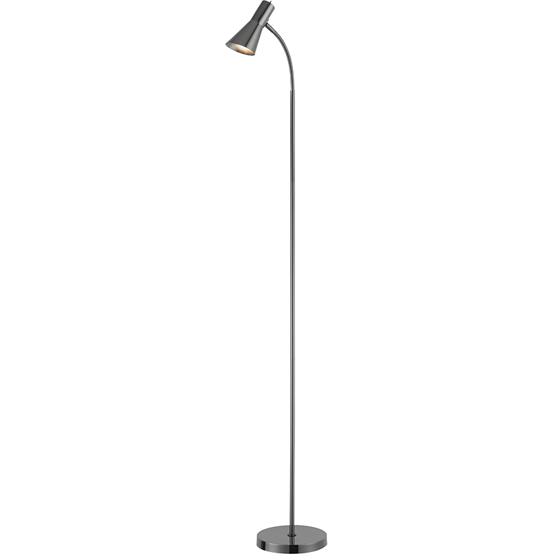 ERIK Simple Standing Light Verstellbarer Bodenstrahler Schwarz Chrom E14