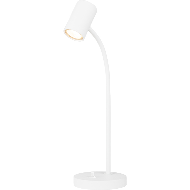 Noor Morden Lamp Tischstrahler sandweiß mit flexiblem Arm GU10 Dim