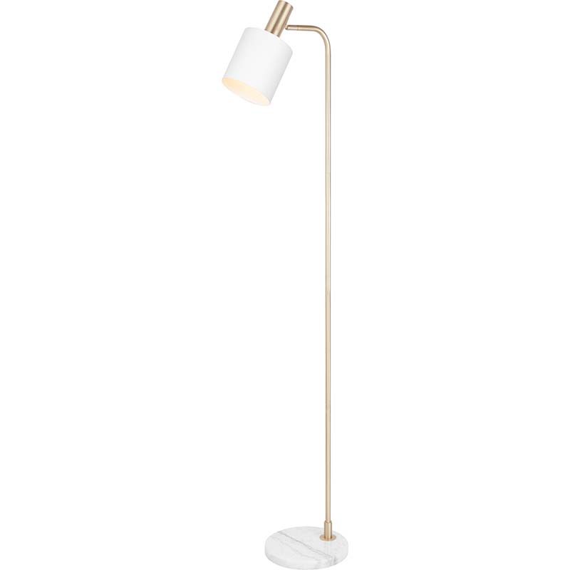 Elegante nordische Authenic Design Stehlampe zum Lesen Mattweiß E27