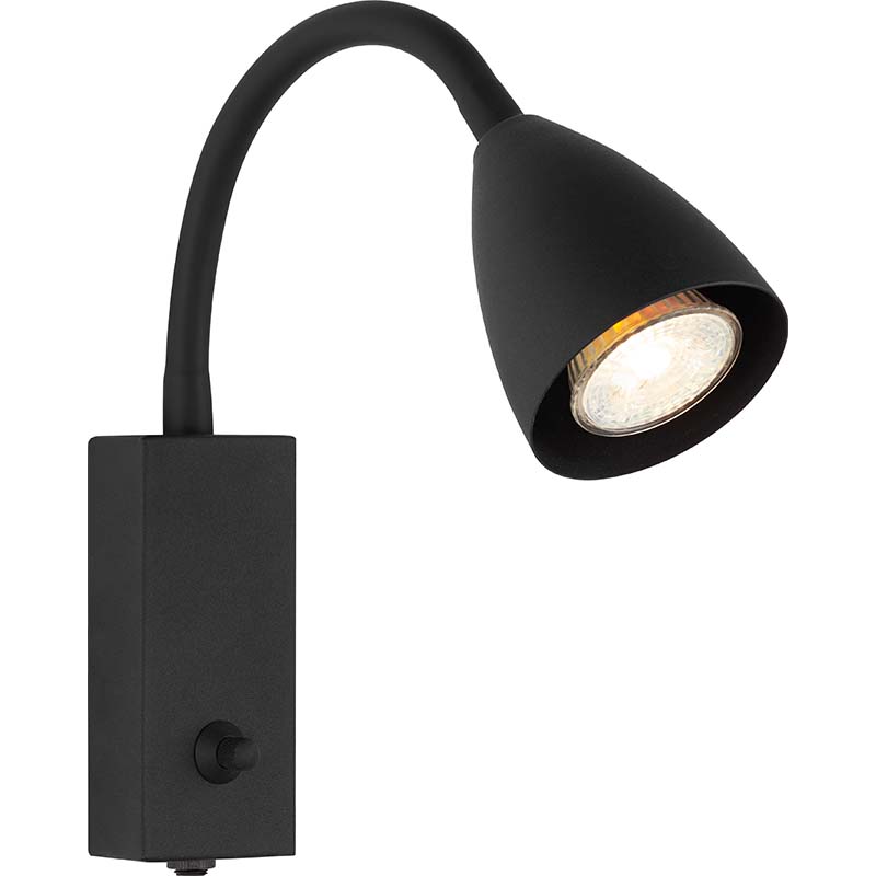 Nordic Modern Wall Spot Light Home Dekoratives Licht mit Flexarm Sand Schwarz GU10 Dim