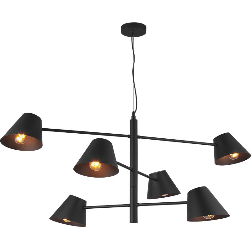 Nordic Modern Simple Light mit Triple Swing Arms Verstellbare Deckenpendelleuchte 6lys E27