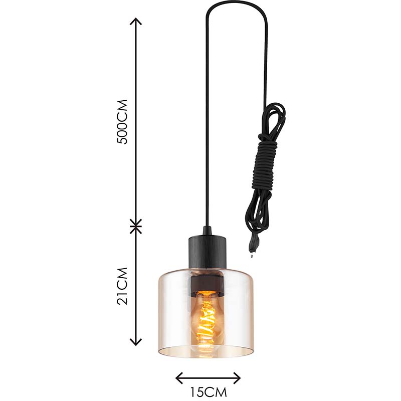 Modren Simple Light Attraktiver Kronleuchter Dekoratives Bernsteinglas Verstellbare Pendelleuchte E27 Dim