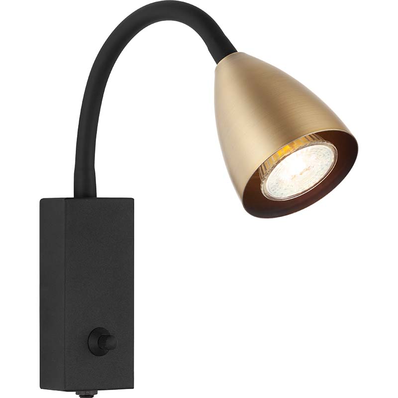 Nordic Modern Wall Spot Light Home Dekoratives Licht mit Flexarm Sand Schwarz GU10 Dim