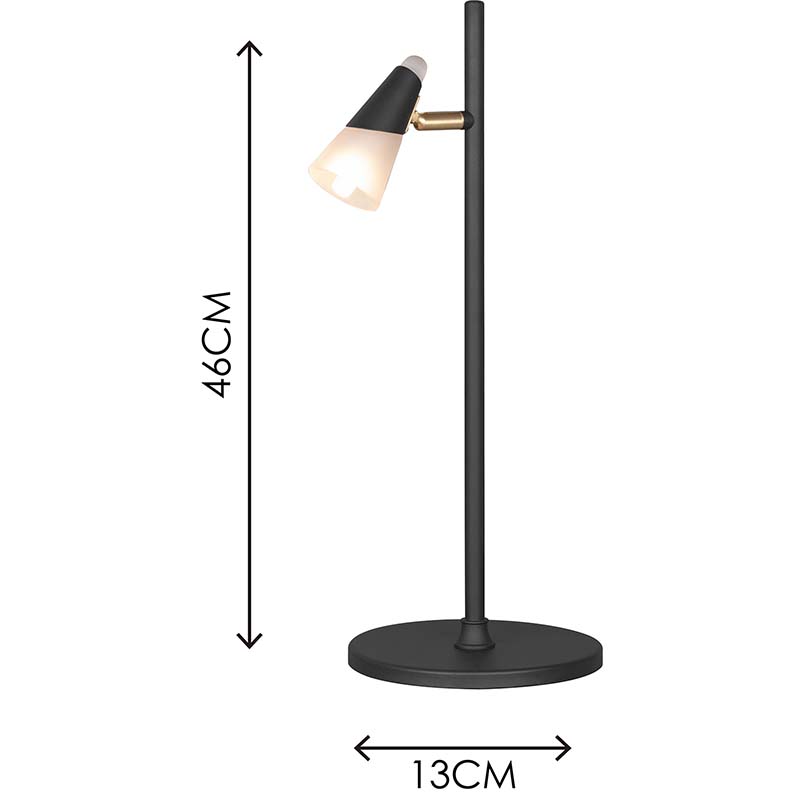 ORION Schlichte Attraktive Schreibtischlampe Tischstrahler Dekor mit Milchglas G9