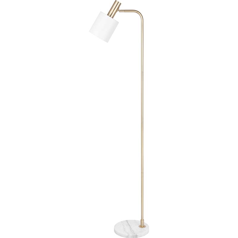 Elegante nordische Authenic Design Stehlampe zum Lesen Mattweiß E27