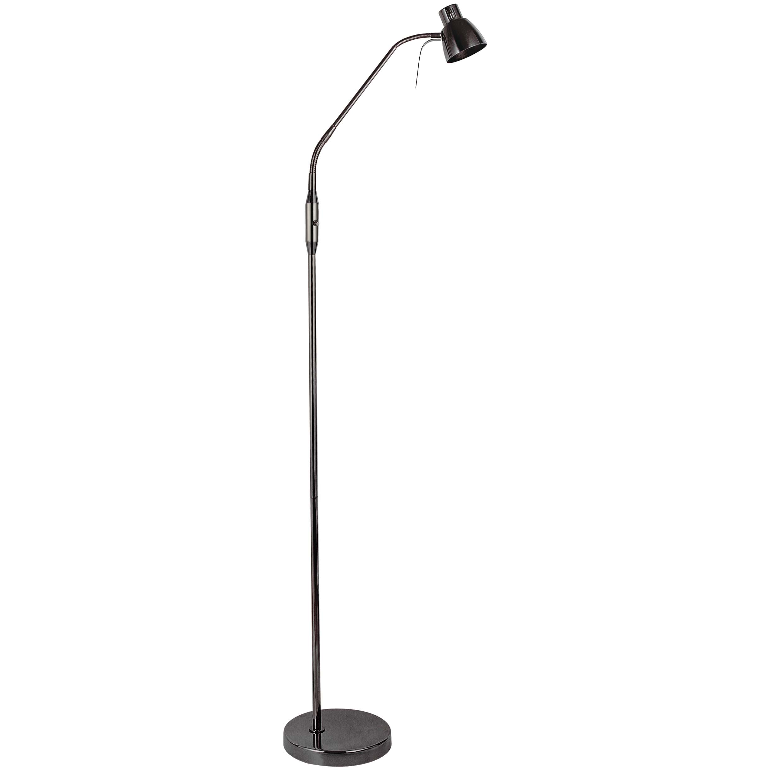 Minimalistische Steh-Stehlampe mit dimmbarem GU10-Spot-Licht in schwarzem Chrom-Finish