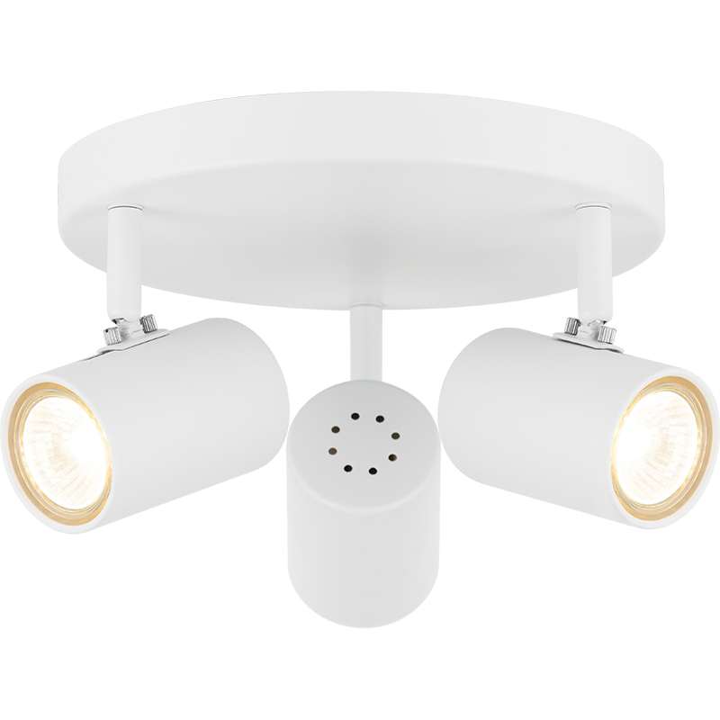 Schlichte und elegante dekorative Deckenleuchte mit drei GU10-Lampen in Sandy White