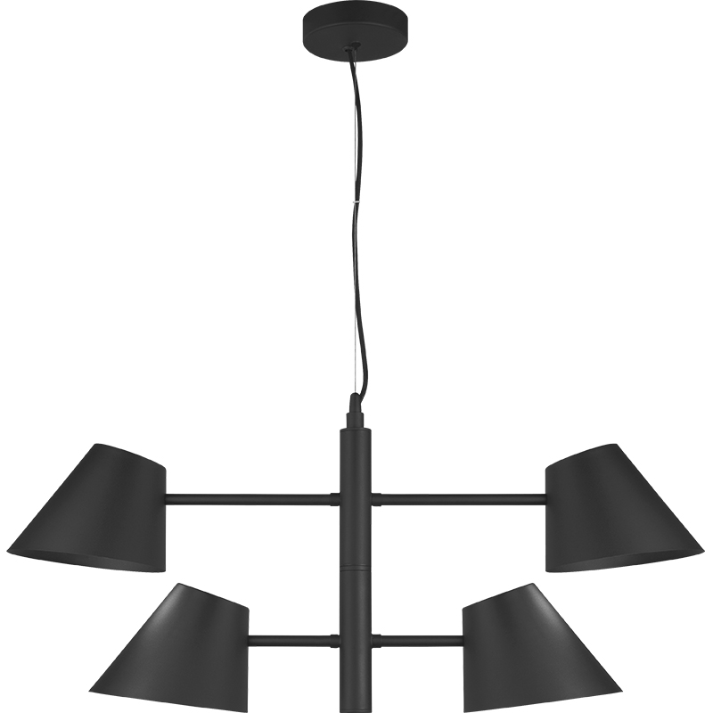 Nordic Modern Simple Light mit Twin Swing Arms Verstellbare Deckenpendelleuchte 4lys E27