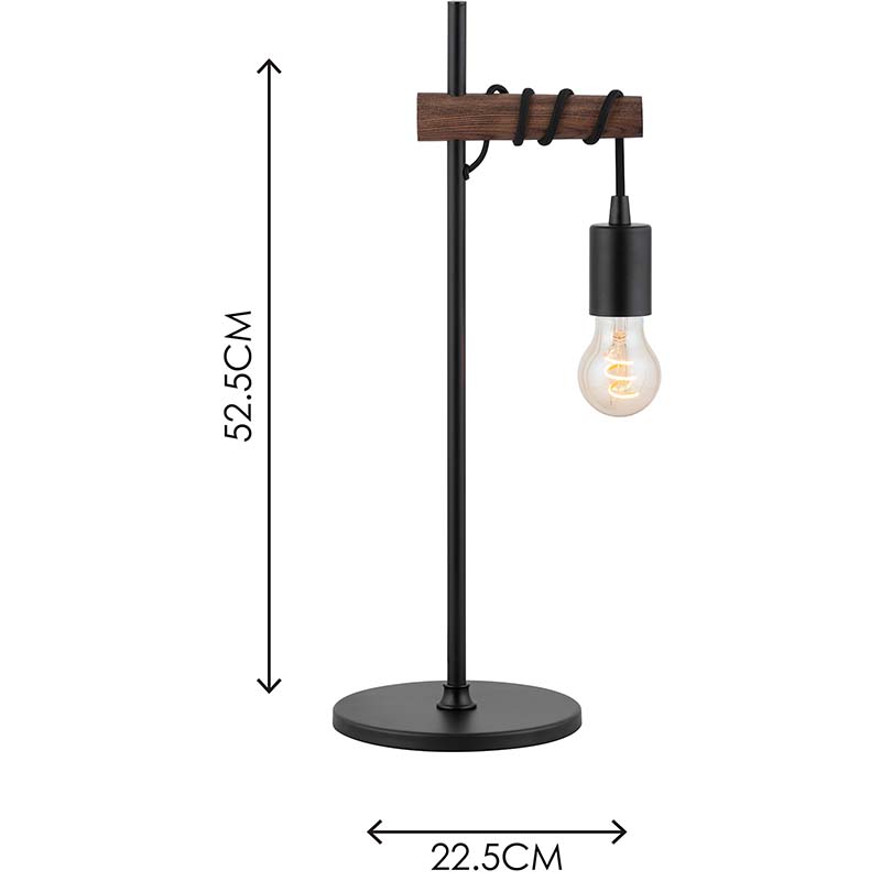 Massivholz Holz Design Tischleuchte Kreativ Natur Holz Tischleuchte E27 Einstellbar