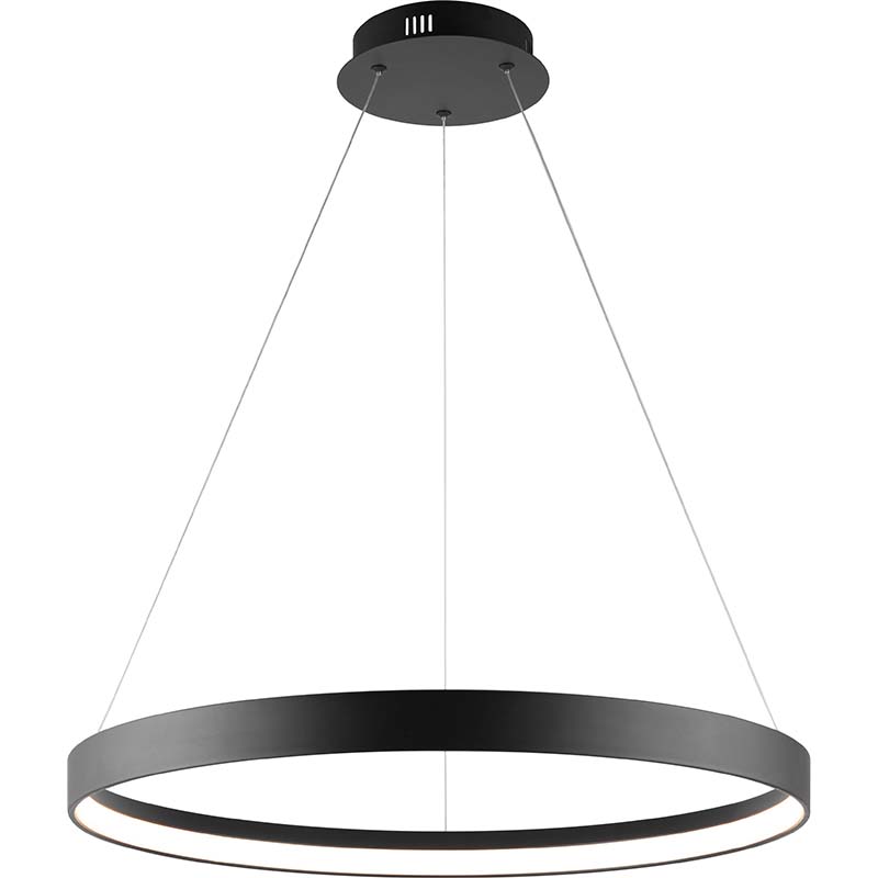 Moderne LED Taklampe Sandy Black Pendelleuchte Durchmesser 61,5 cm DIM mit RF-Fernbedienung