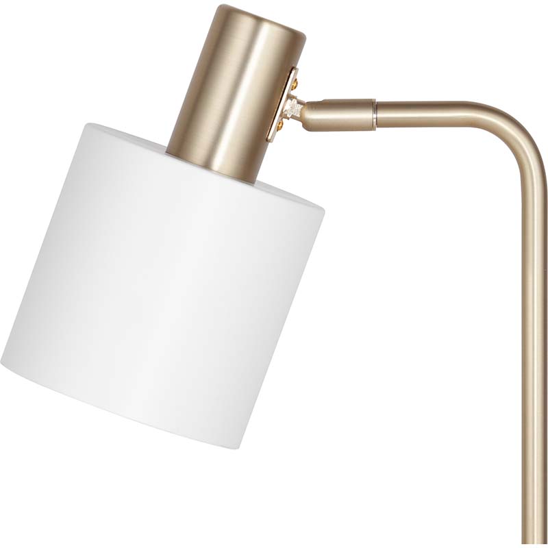 Elegante nordische Authenic Design Tischlampe zum Lesen Mattweiß E27