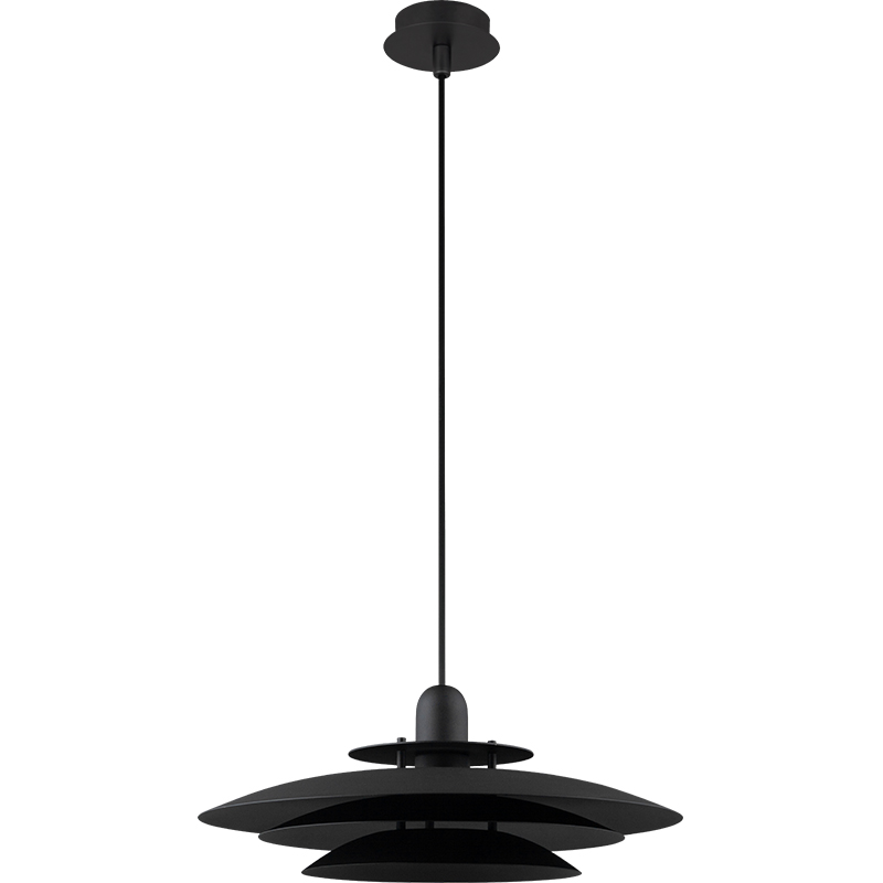 Nordic Round Light Attraktiver Kronleuchter Louvre Pendelleuchte Höhenverstellbar Mattschwarz E27