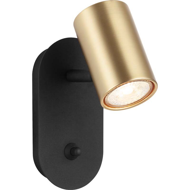 Nordic Modern Wall Spot Light Home Dekoratives Licht Messing matt & Sandschwarz GU10 Dim