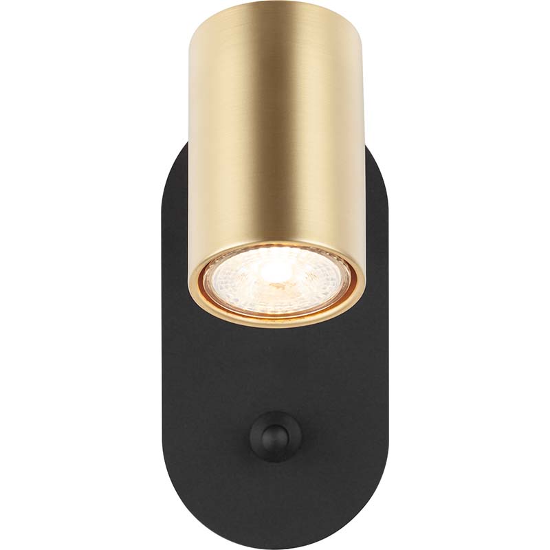 Nordic Modern Wall Spot Light Home Dekoratives Licht Messing matt & Sandschwarz GU10 Dim