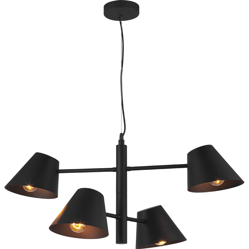 Nordic Modern Simple Light mit Twin Swing Arms Verstellbare Deckenpendelleuchte 4lys E27