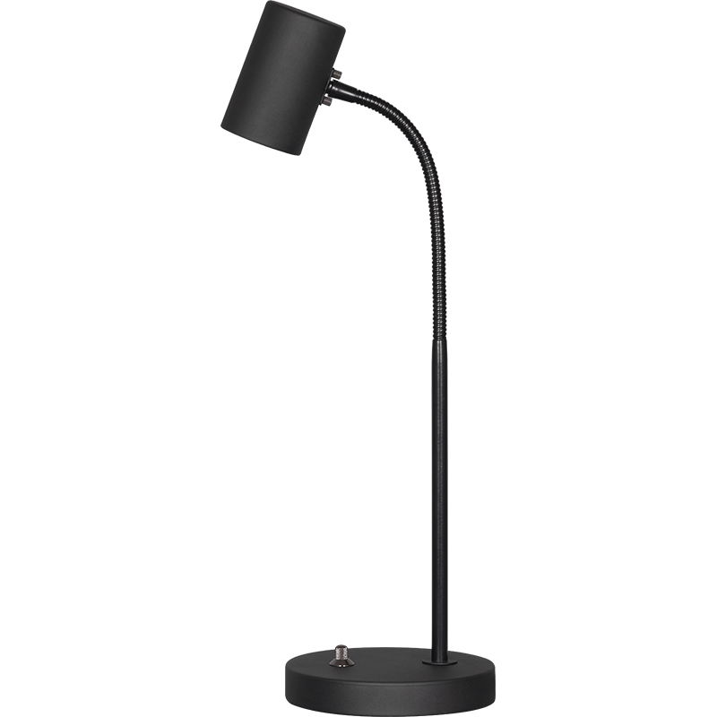 Eleganter Schreibtisch-Spot mit verstellbarem Arm und dimmbarer GU10-Lampe