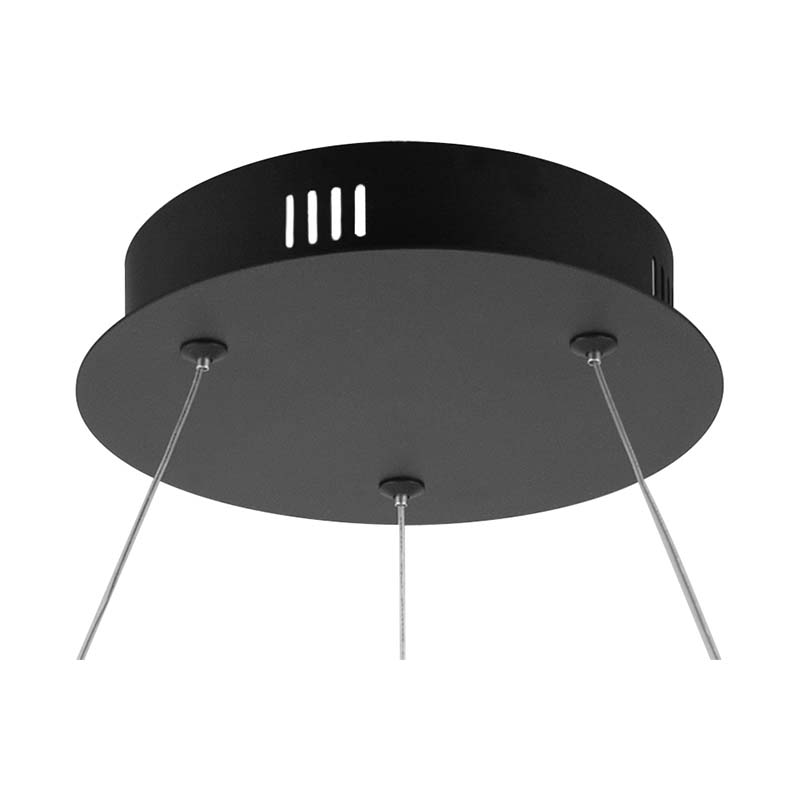 Moderne LED Taklampe Sandy Black Pendelleuchte Durchmesser 61,5 cm DIM mit RF-Fernbedienung