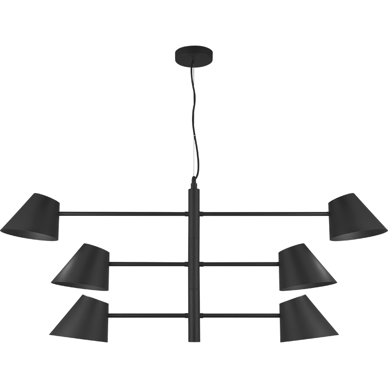 Nordic Modern Simple Light mit Triple Swing Arms Verstellbare Deckenpendelleuchte 6lys E27