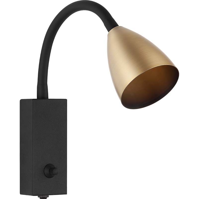 Nordic Modern Wall Spot Light Home Dekoratives Licht mit Flexarm Messing matt GU10 Dim